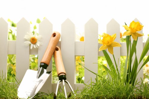 Lush garden with sustainable gardening practices